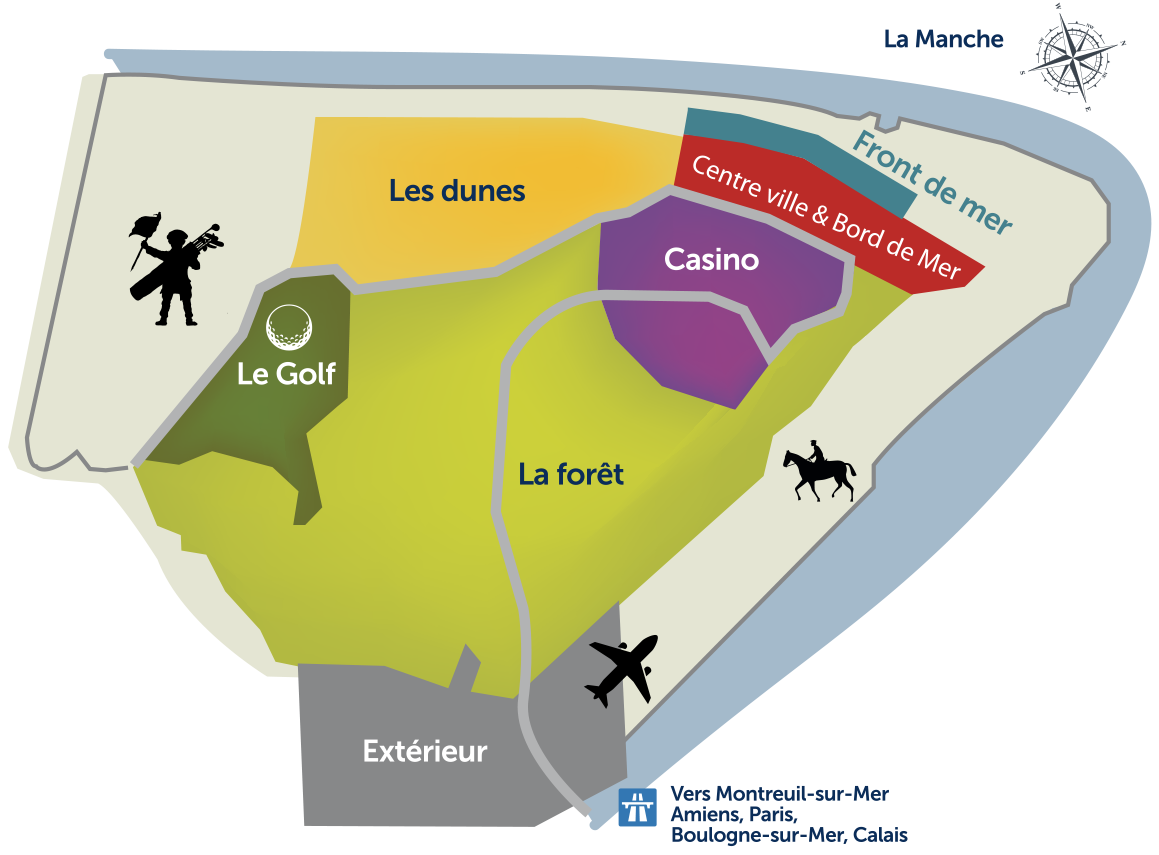 Rechercher sur notre carte du Touquet et de ses alentours