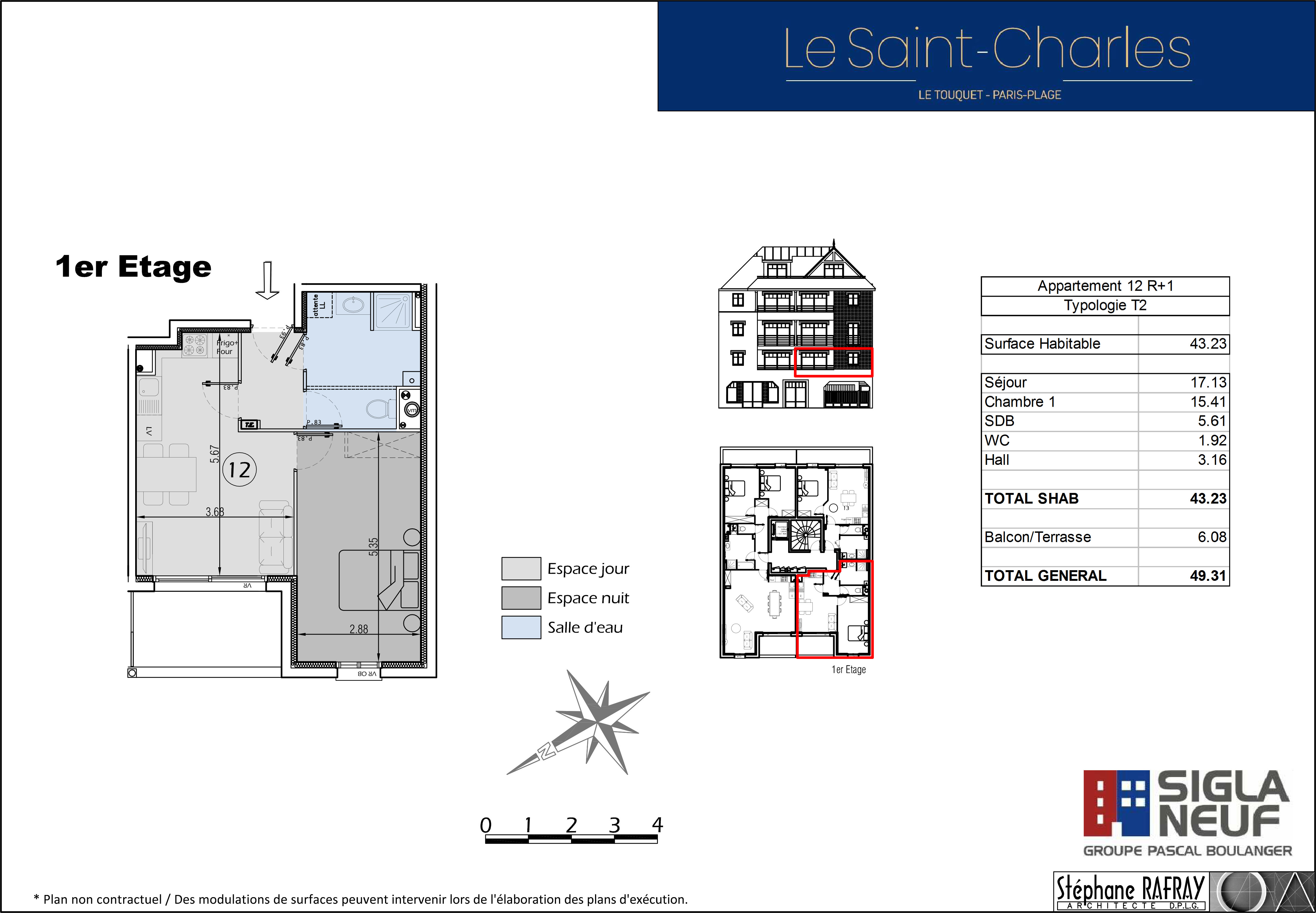 Appt 12 plan de vente sigla neuf le saint charles le touquet