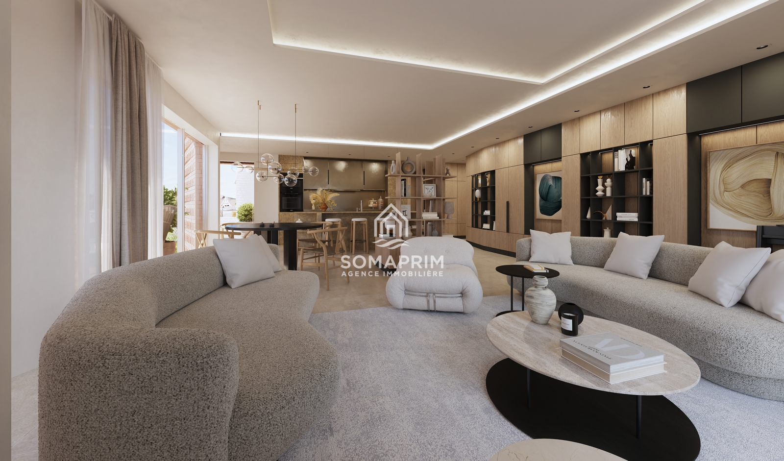 CDP Touquet PV05 Salon Brique 01 agence immobiliere somaprim touquet
